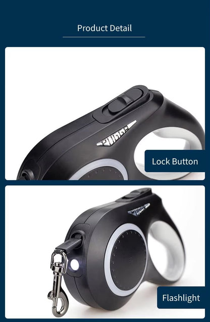 LED Retractable Dog Leash