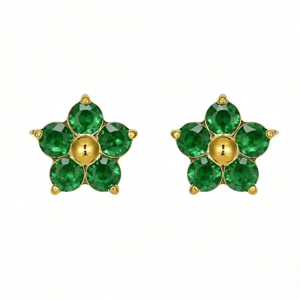 18K Gold Stud Earrings
