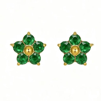 18K Gold Stud Earrings
