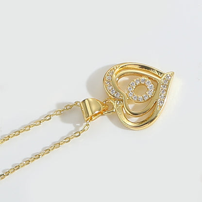Heart Initial Necklace Gift