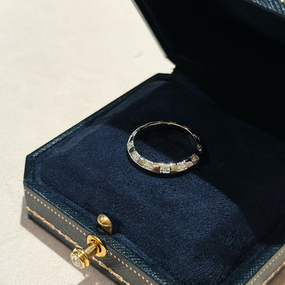 Geometric Checkerboard Statement Ring
