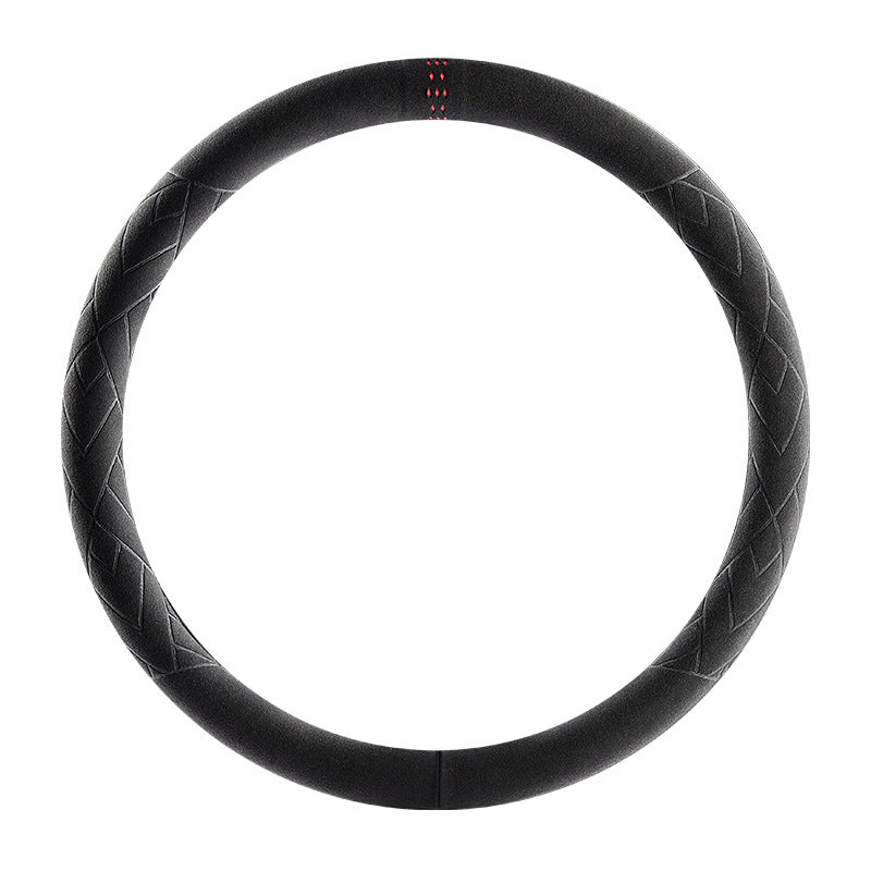 Embossed Suede Steering Wheel Cover