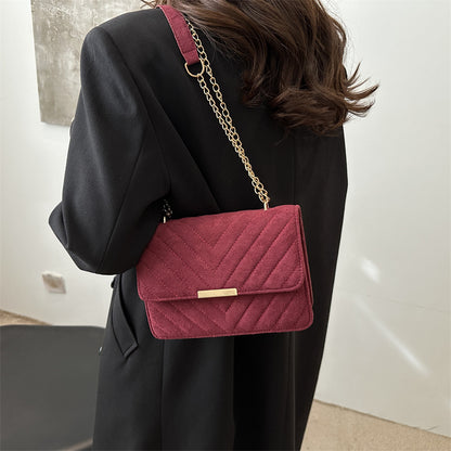 Women's Quilted Chain Shoulder Bag