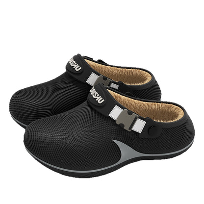 Men Winter Waterproof Fleece Slippers