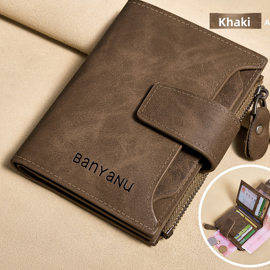 Men's Genuine Leather RFID Blocking Wallet