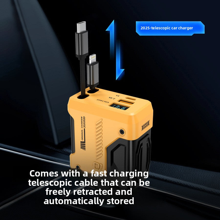 120W Retractable Car Charger