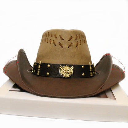 Leather Western Cowboy Hat