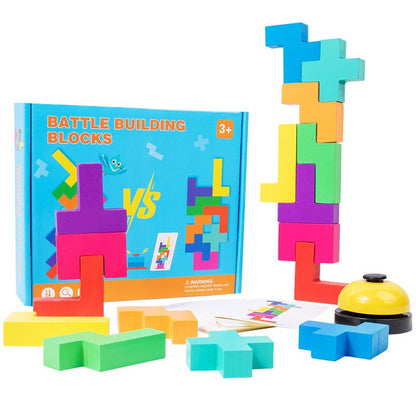 Wooden Tetris Building Blocks