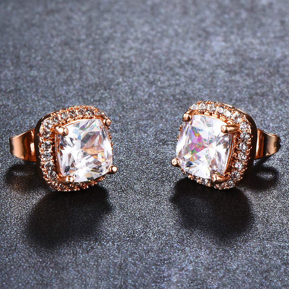 Luxury Zircon Stud Earrings