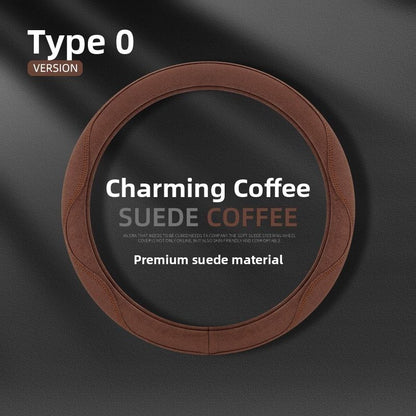Suede Leatherette Steering Wheel Cover