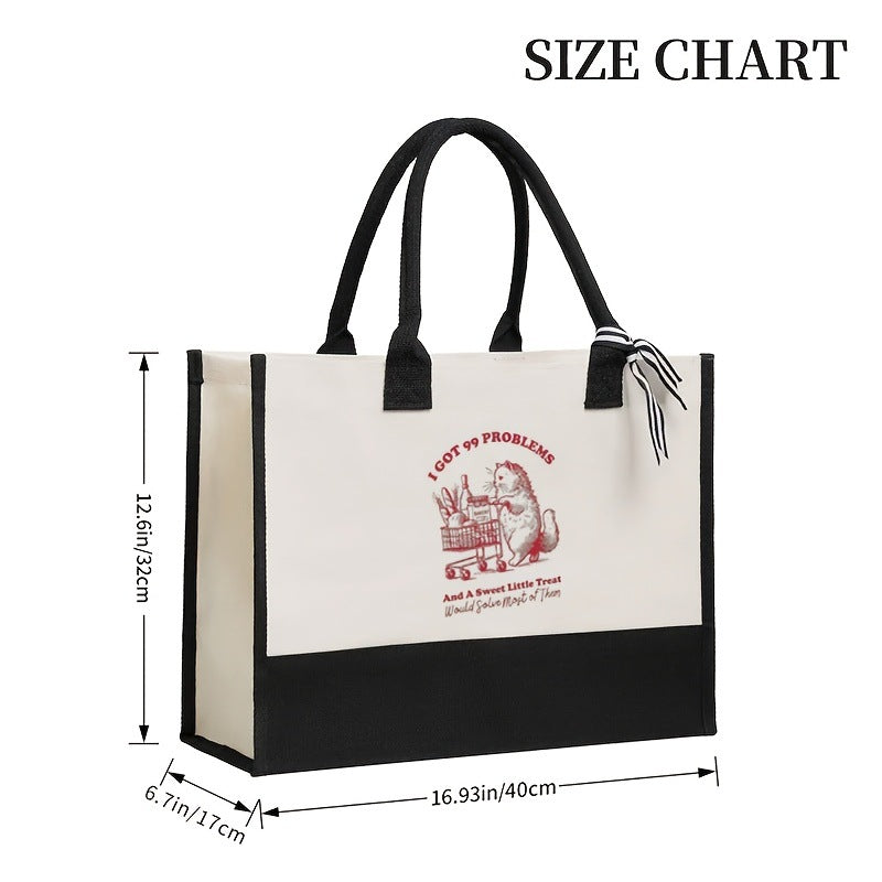 Initial Flower Tote Bag