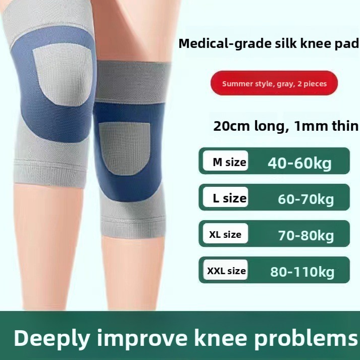Anti-Slip Silk Knee Warmer Lightweight Knee Support Sleeve