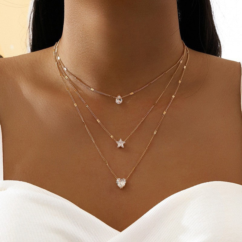 Multi Layered Crystal Necklace