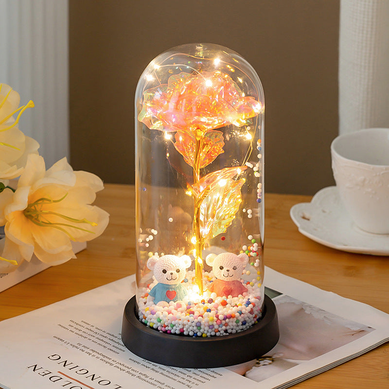 Eternal Rose Bear LED Lamp