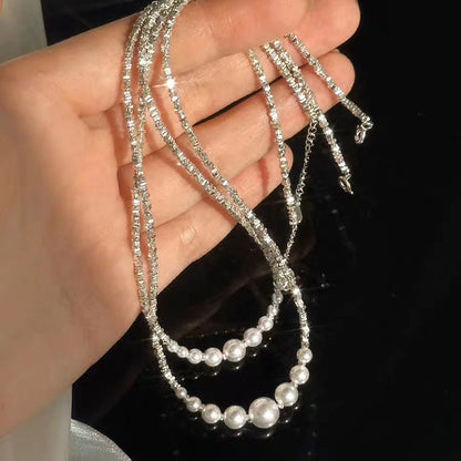 Pearl & Silver Necklace for Women