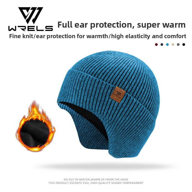 Unisex Fleece Lined Knitted Winter Hat Warm Windproof Design