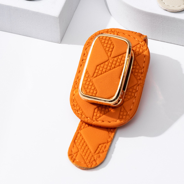 Leather Glasses Visor Clip