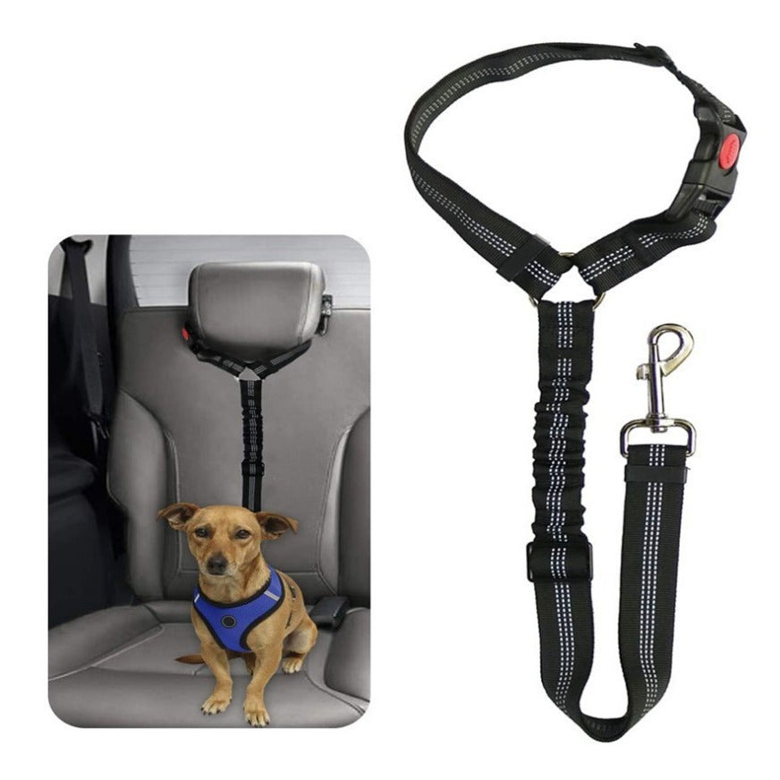 Dog Car Headrest Seat Belt