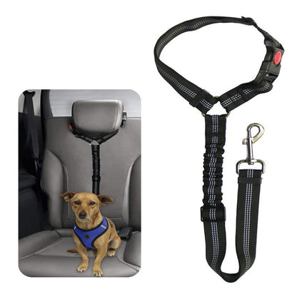 Dog Car Headrest Seat Belt