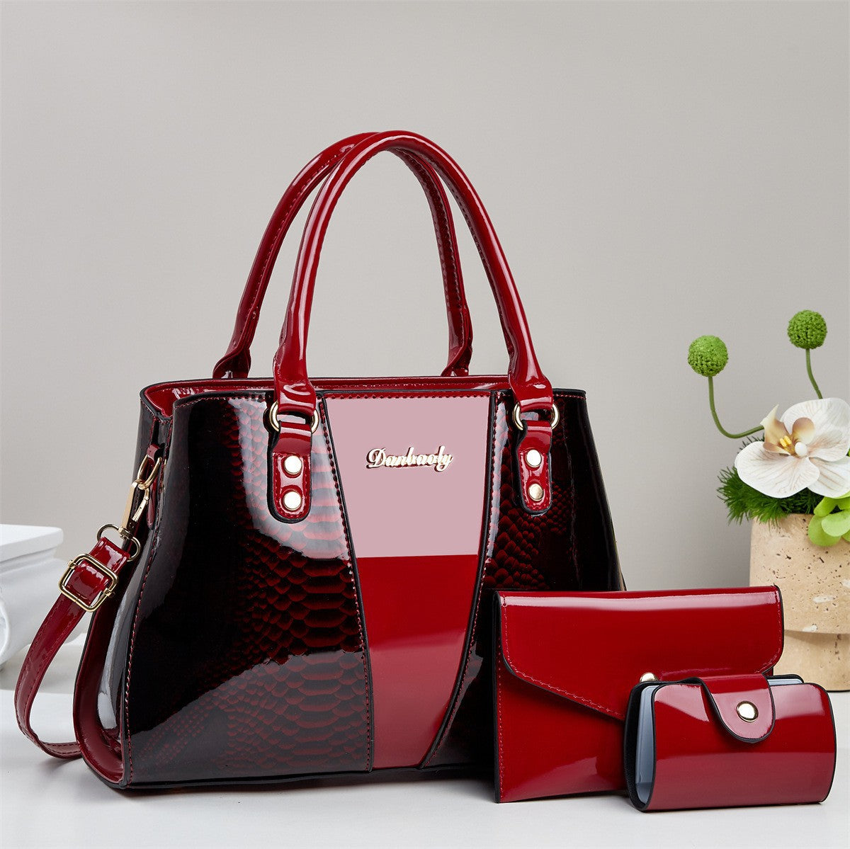 Women's Snake Print Handbag