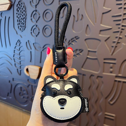 Cute Dog & Cat PU Leather Keychain