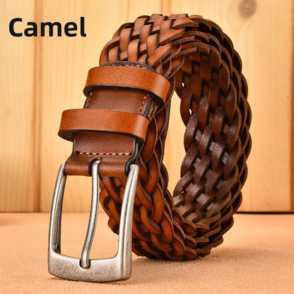 Men's Handwoven Leather Belt