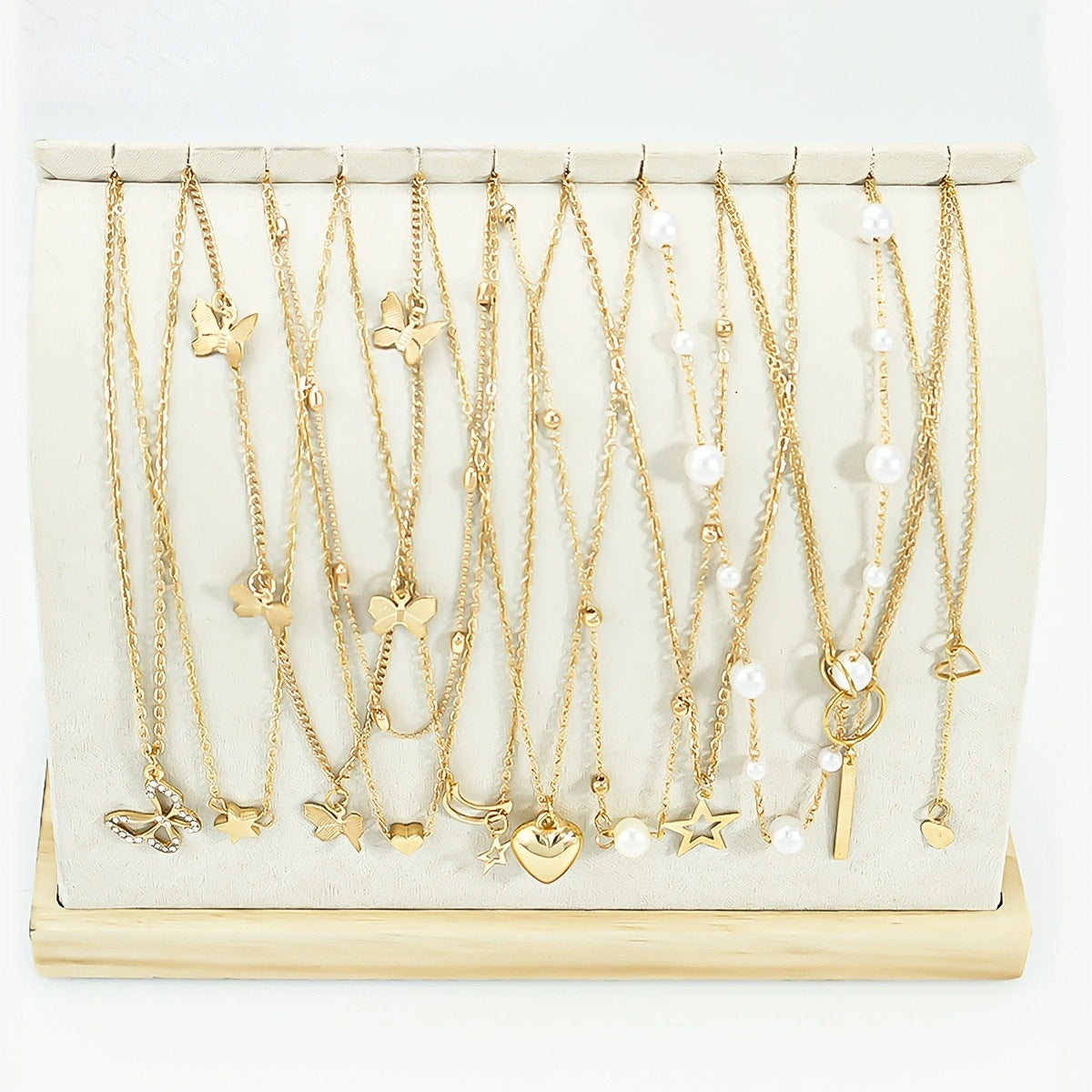 Golden Layered Necklace Set