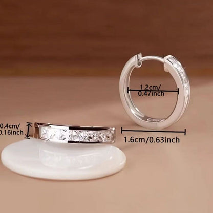 Stylish Zircon Hoop Earrings