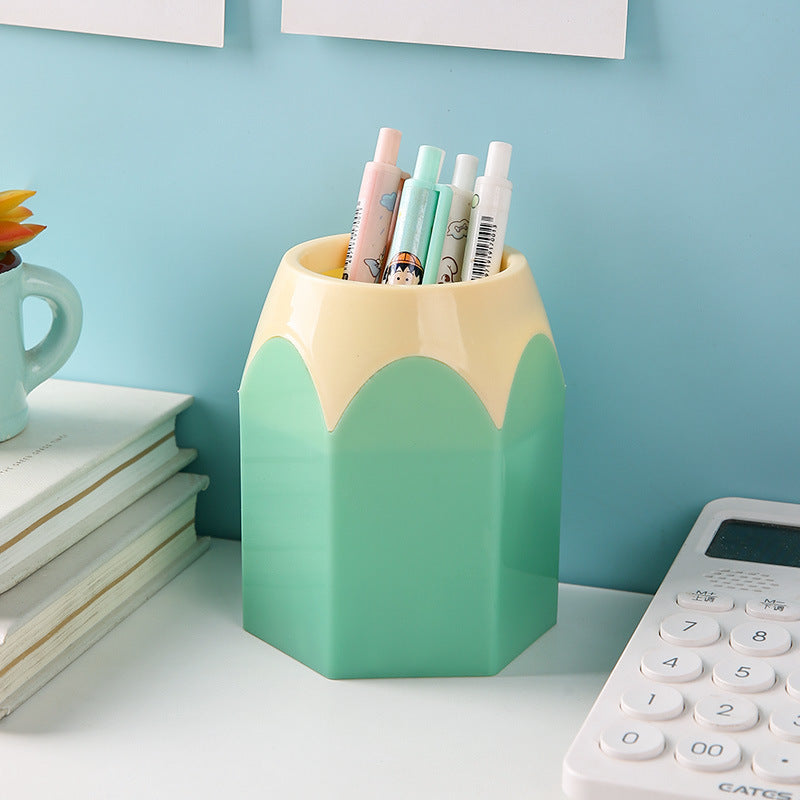Round Plastic Pen Holder