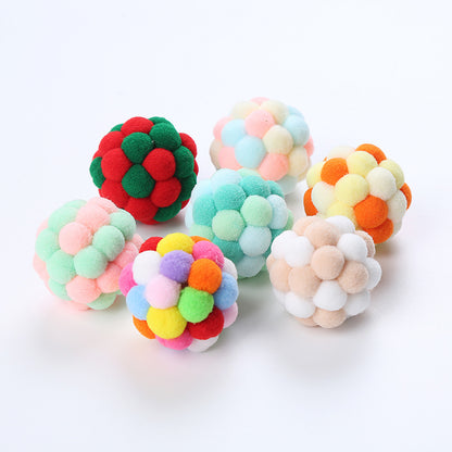 Colorful Plush Cat Balls