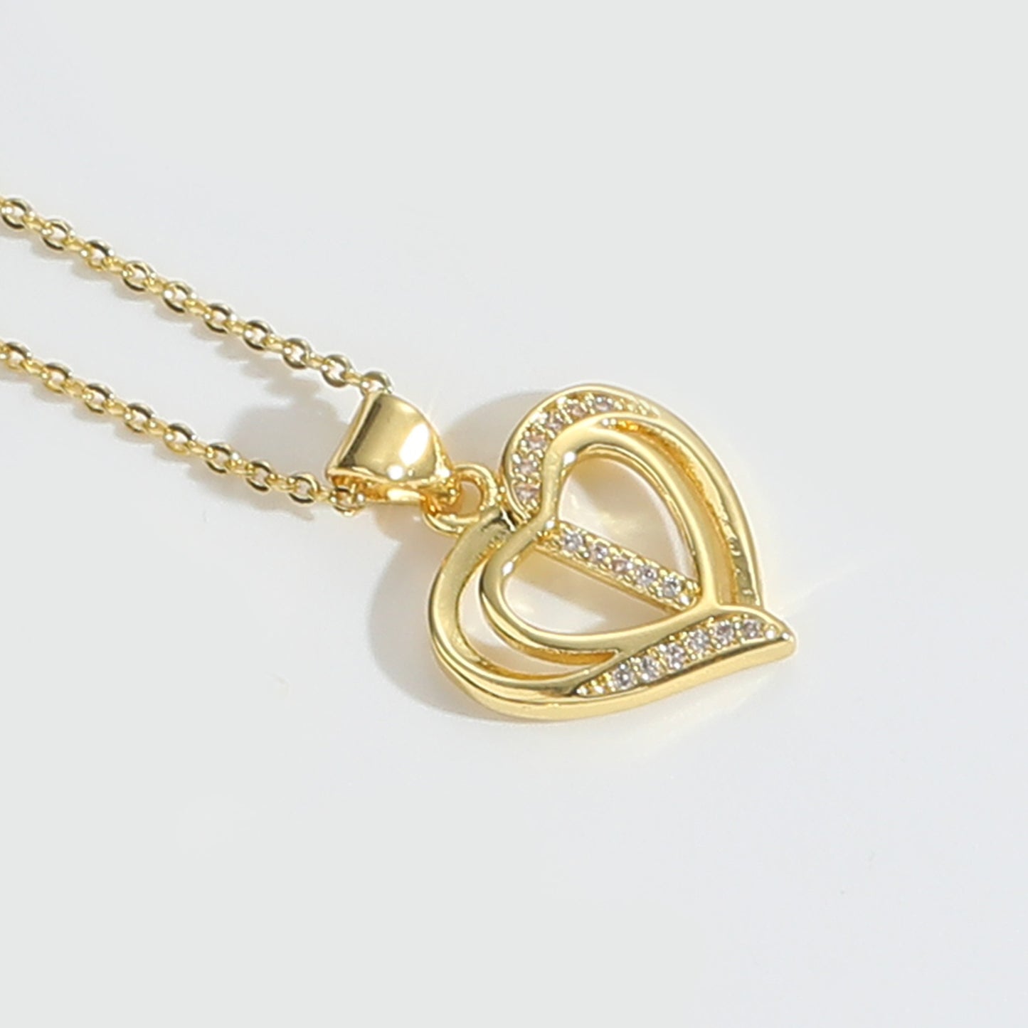 Heart Initial Necklace Gift