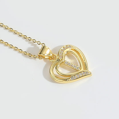 Heart Initial Necklace Gift