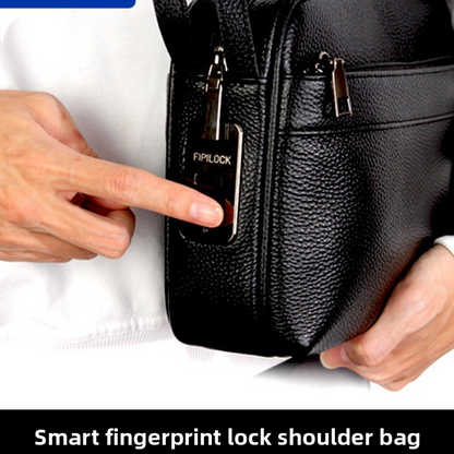 Fingerprint Leather Crossbody Bag
