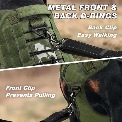 Tactical Dog Harness with Reflective Strips
