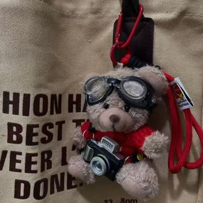 Flash Bear Camera Keychain