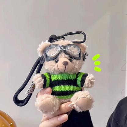 Pilot Bear Plush Keychain