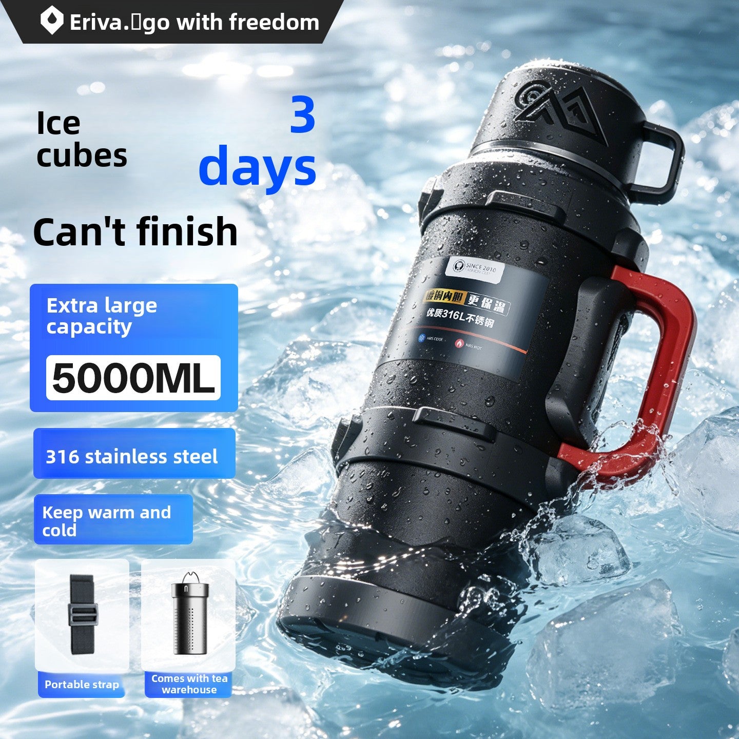 Large Stainless Steel Thermos