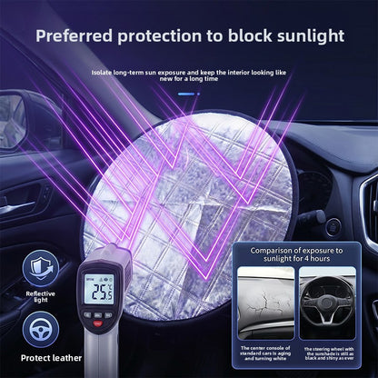 Foldable Steering Wheel Sunshade