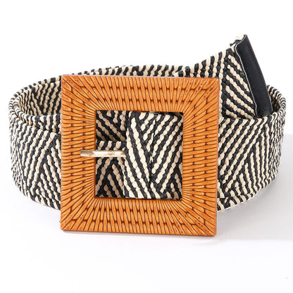 Women's Braided Elastic Waist Belt