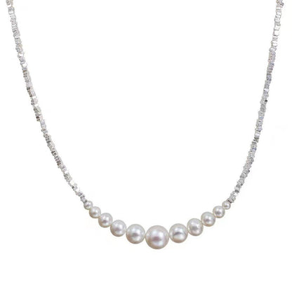 Pearl & Silver Necklace for Women