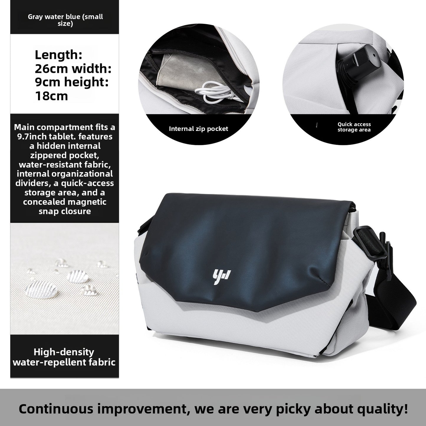 Functional Crossbody Messenger Bag