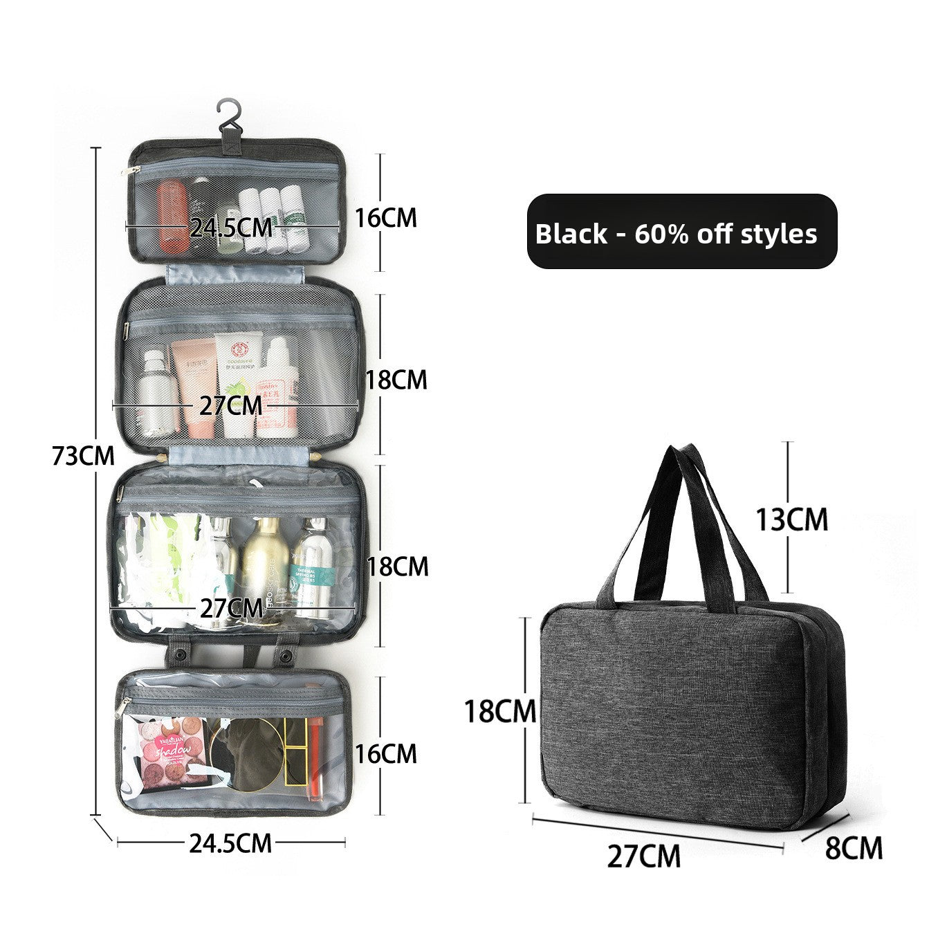 Foldable Cosmetic Wash Bag