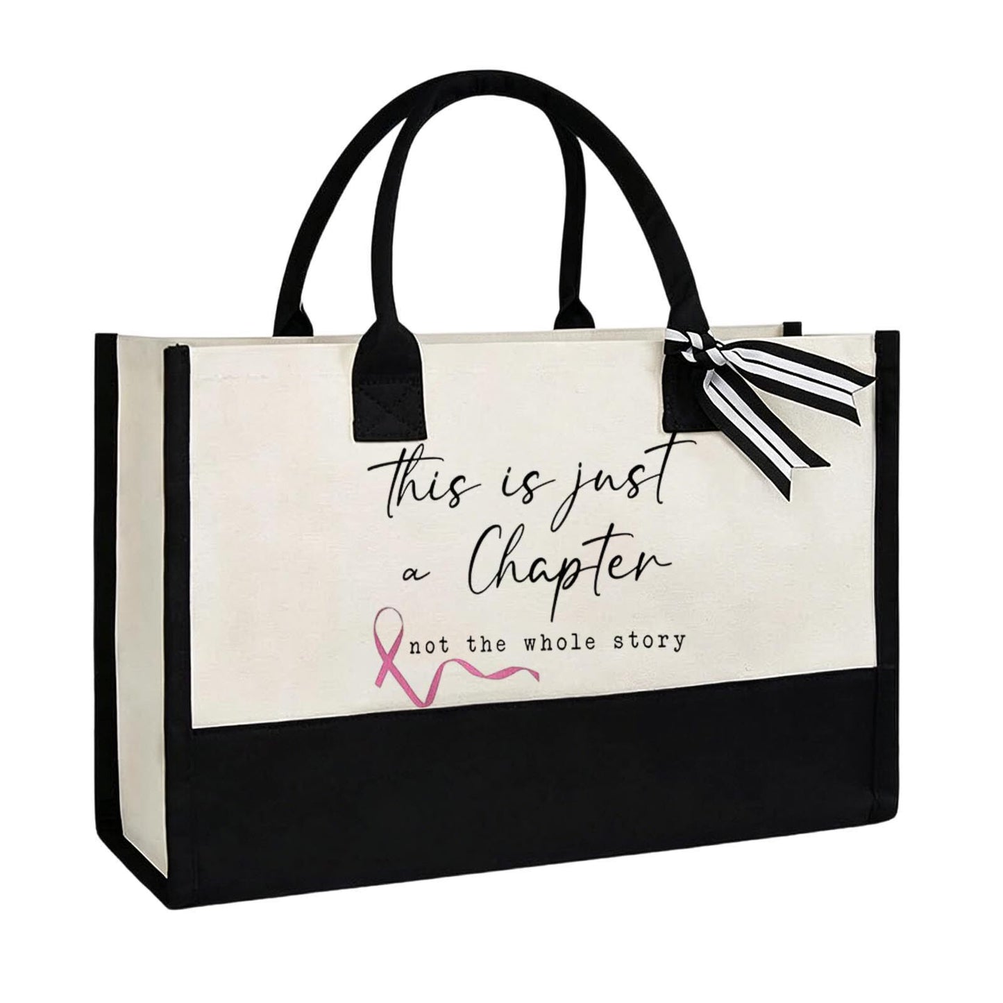 Initial Flower Tote Bag