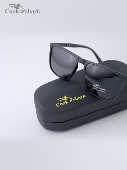 Cook Shark HD Polarized Square Sunglasses for Men